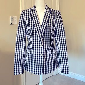 Black and white checked blazer